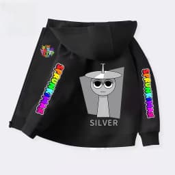 Sprunki Zipper Hoodies for Children Incredibox Anime Figures Girl Sweatshirt Kids Spring Autumn Pullover Gift Boys Clothes 4-14Y