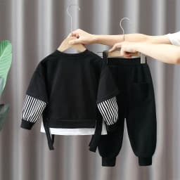 2Pcs 2026 New Style Autumn Winter Baby Boys Long Sleeve Sweatshirt &Pant Casual Sports Suit Western Fashion Clothes Set For 1-3Y