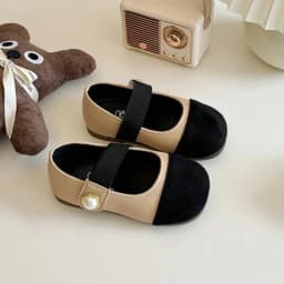 Girl Leather Shoes 2026 Autumn New Brand Girl Shoes French Princess Shoe Elegant Mary Jane Shoe Soft Sole Party Dresses for Girl