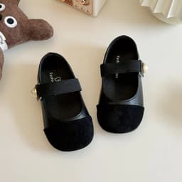 Girl Leather Shoes 2026 Autumn New Brand Girl Shoes French Princess Shoe Elegant Mary Jane Shoe Soft Sole Party Dresses for Girl