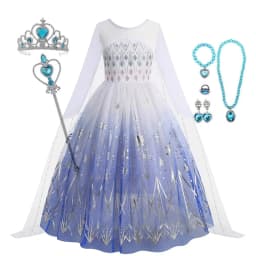 Anna Elsa Princess Girls Dress Up Winter Snow Queen Costume Carnival Party Halloween Kids Carnival Birthday Party Clothes