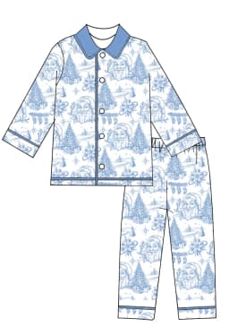 Wholesale Christmas Casul Ruffled Toddler Girls Pajamas Long Sleeves Newborn Jumpsuit Sleepwear Outfits with Robe