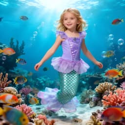 Summer Mermaid Birthday Party Dress Girl Cute Costume Carnival Anime Cosplay Outfits 2-10 Yrs Kids Fantasy Disguise Prom Gown