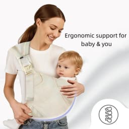 Newborn Baby Carrier Sling Adjustable Crossbody Wrap Infant Holder Baby Bag Hip-seat Ergonomic Support for Hands-Free Carrying