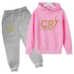 Ronaldo CR7 Print Football Idol Clothing Children Hoodie 2pcs Set Pants Suit Kids Boys Tracksuit Girls Clothing Sport Tracksuits