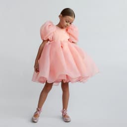 Fashion Flower Printed Party Girls Dresses Christmas Costume White Wedding Birthday Princess Prom Dress for Girl Bridesmaid Gown