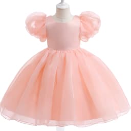 Fashion Flower Printed Party Girls Dresses Christmas Costume White Wedding Birthday Princess Prom Dress for Girl Bridesmaid Gown