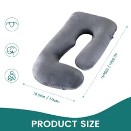 Soft Velvet J-Shaped Full Body Maternity Pillow Pregnant Women Back Leg Tummy Support Comfort Sleeping Pillow Festival Present