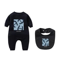Fashion design newborn jumpsuit autumn new item, children's jumpsuit, scarf, scarf, men's baby long sleeved 2-piece set