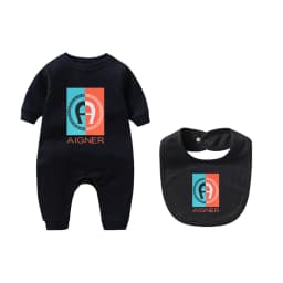 Fashion design newborn jumpsuit autumn new item, children's jumpsuit, scarf, scarf, men's baby long sleeved 2-piece set