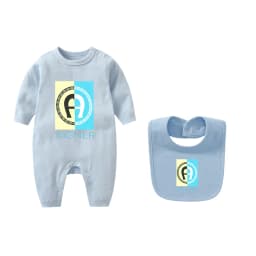 Fashion design newborn jumpsuit autumn new item, children's jumpsuit, scarf, scarf, men's baby long sleeved 2-piece set