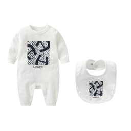 Fashion design newborn jumpsuit autumn new item, children's jumpsuit, scarf, scarf, men's baby long sleeved 2-piece set