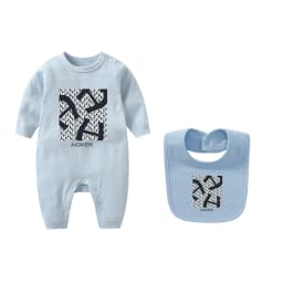 Fashion design newborn jumpsuit autumn new item, children's jumpsuit, scarf, scarf, men's baby long sleeved 2-piece set