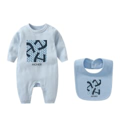 Fashion design newborn jumpsuit autumn new item, children's jumpsuit, scarf, scarf, men's baby long sleeved 2-piece set