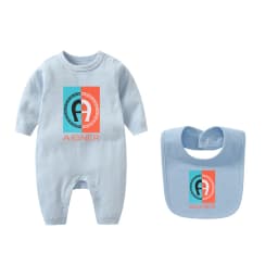 Fashion design newborn jumpsuit autumn new item, children's jumpsuit, scarf, scarf, men's baby long sleeved 2-piece set