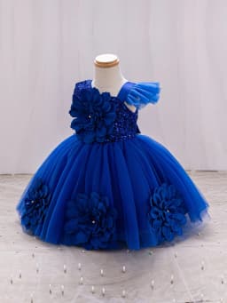 Girls Princess Dress 1-5 Y baby Girls Wedding Sleeveless Three-Dimensional butterfly Mesh Carnival Birthday Party Evening Dress