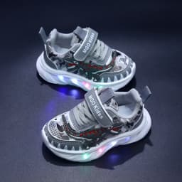 LED Children Cute Cartoon Boys Casual Sneaker for Children Shoes Girl Mesh Breathable Lighting Shoes Baby Illuminated Shoe