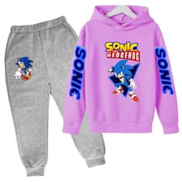 Kids Supersonic Clothing Jogging Blue Sweatshirt Top Coat+Pants Two-piece set Hoodie Boys Girls3-12Yrs Clothes Casual Sports Set
