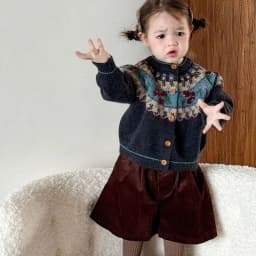 Girls' Sweater Coat for Autumn, Stylish and Super Cute Children's Knitted Cardigan, Baby Girl's Clothing