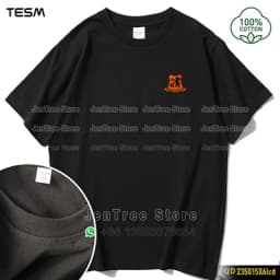 TESM Men Yellow Cotton T-Shirt Men Women Summer Streetwear Fashion Short Sleeve Couple Parent-Child Casual  Cotton Tee