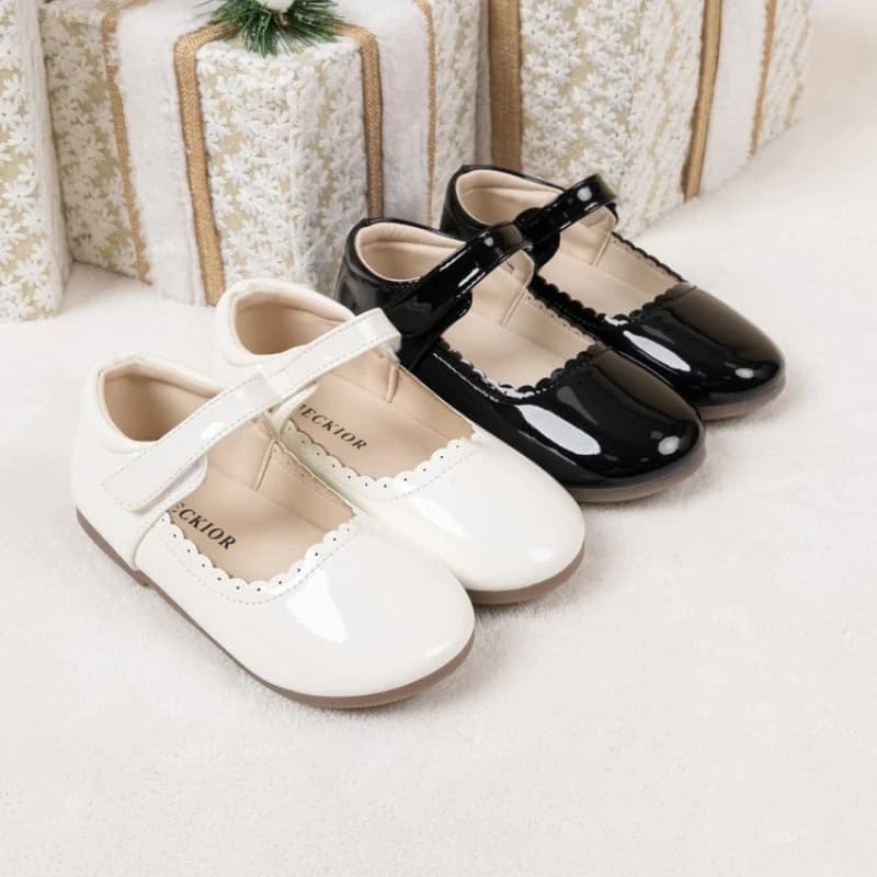 Children Princess Shoes Spring Autumn Classic Girls Leather Shoes Wedding Party Kids Causal Ballet Flat Shoes Shallow Non-slip