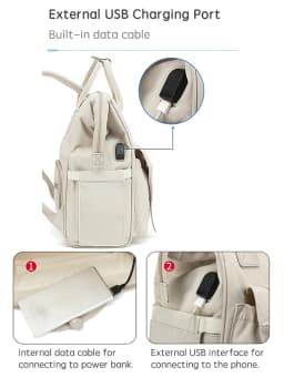 PANGDUBE Baby Nappy Bag with 2pcs Stroller Hooks Mummy Bag Backpack Waterproof Outdoor Travel Mommy Maternity Bag for Baby Stuff