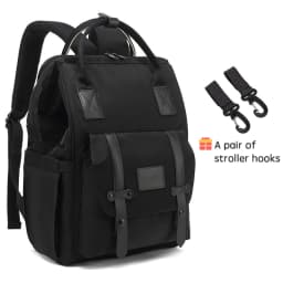 PANGDUBE Baby Nappy Bag with 2pcs Stroller Hooks Mummy Bag Backpack Waterproof Outdoor Travel Mommy Maternity Bag for Baby Stuff
