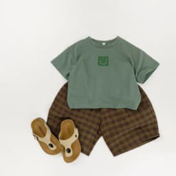 Korean Style Children Capri Pants Retro Grid Patterned Kids Shorts Pants Summer Soft Breathable Unisex Trouser