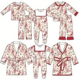 Wholesale Kids Pyjamas Christmas Girls Heart Pocket Pajama Set Boys Set Santa Children Sleepwear