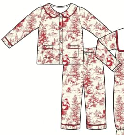 Wholesale Kids Pyjamas Christmas Girls Heart Pocket Pajama Set Boys Set Santa Children Sleepwear