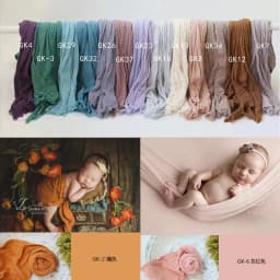 Seersucker Wrap Newborn Photography Props Soft Cotton Gauze Baby Swaddle Blanket Infant Studio Photo Basket Backdrop Accessories