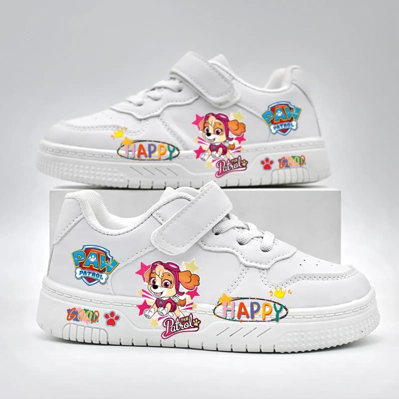 Girls Paw Patrol Cartoon Casual Shoes Children's 2026 New Design Cute White Sport Shoes Baby Kids Outdoor Breathable Sneakers