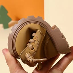 New Autumn Children Boots Leather Toddler Boys Ankle Boots Soft Sole Non-slip Fashion Little Girls Boots EU 15-25