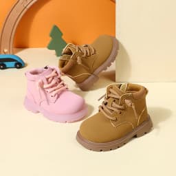 New Autumn Children Boots Leather Toddler Boys Ankle Boots Soft Sole Non-slip Fashion Little Girls Boots EU 15-25