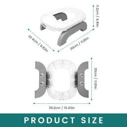 Portable Potty Seat for Toddler Foldable Travel Potty Training Toilet Seat，2-in-1 Go Portable Potty with Travel Bag