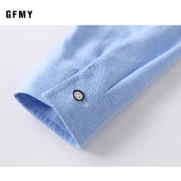 GFMY 2026 New Spring Oxford Textile Cotton Solid Color Pink Black Boys White Shirt 3T-14T Kid Blouse British Style Childrens Top
