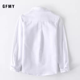 GFMY 2026 New Spring Oxford Textile Cotton Solid Color Pink Black Boys White Shirt 3T-14T Kid Blouse British Style Childrens Top
