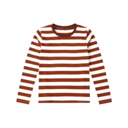 Girl's T-Shirt Rainbow Stripe Print Spring Casual Long Sleeve Tees Loose Round Neck Top Outdoor Comfortable Children's Clothing
