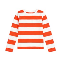 Girl's T-Shirt Rainbow Stripe Print Spring Casual Long Sleeve Tees Loose Round Neck Top Outdoor Comfortable Children's Clothing