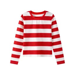 Girl's T-Shirt Rainbow Stripe Print Spring Casual Long Sleeve Tees Loose Round Neck Top Outdoor Comfortable Children's Clothing