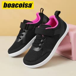 Outdoor Mesh Children's Boys Girls Sneakers Kids Wide Barefoot Splay Shoes For Toddler Walking Flat Students Tennis