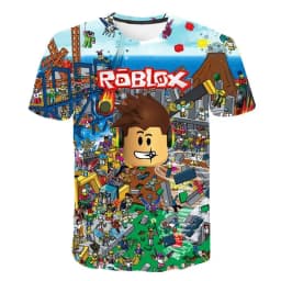 Roblox 3D Print Kids T Shirt Cartoon Game Character Short Sleeve Casual Summer Tops For Boys Girls Children Birthday Gift