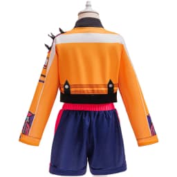 Girls Street Style Cosplay Costume Set 3D Printed Cropped Jacket Shorts For Halloween Birthday Party Role Play