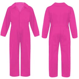 Children Solid Color Coverall Jumpsuit Mechanic Coveralls Boiler Suit Flight Suit Stylish Long Sleeve Zipper Bodysuit Overalls