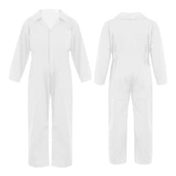 Children Solid Color Coverall Jumpsuit Mechanic Coveralls Boiler Suit Flight Suit Stylish Long Sleeve Zipper Bodysuit Overalls