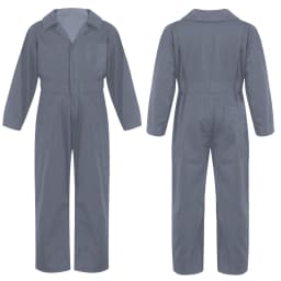 Children Solid Color Coverall Jumpsuit Mechanic Coveralls Boiler Suit Flight Suit Stylish Long Sleeve Zipper Bodysuit Overalls