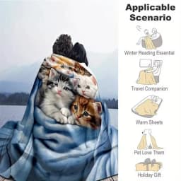 Imitation Rabbit Fur Leopard Print DoubleLayer Blanket for Home Sofa Camping Outdoor MultiFunctional Throw