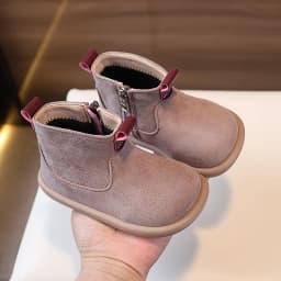 Autumn Winter Baby Boys Girls Boots Oxford Suede Children Casual Shoes Outdoor Anti-slip Infant Shoes Plush Kids Ankle Boots