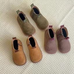 Autumn Winter Baby Boys Girls Boots Oxford Suede Children Casual Shoes Outdoor Anti-slip Infant Shoes Plush Kids Ankle Boots