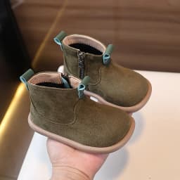 Autumn Winter Baby Boys Girls Boots Oxford Suede Children Casual Shoes Outdoor Anti-slip Infant Shoes Plush Kids Ankle Boots